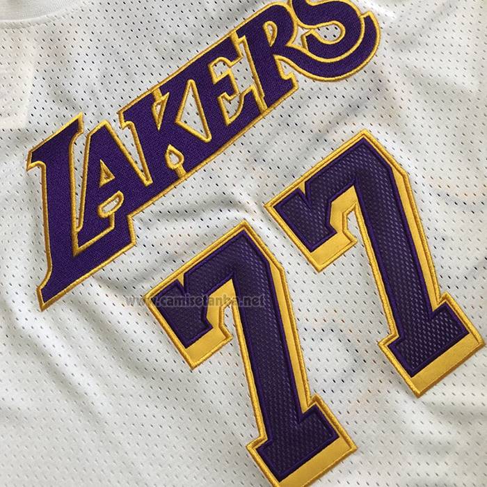 Camiseta Manga Corta Los Angeles Lakers Luka Doncic NO 77 Blanco